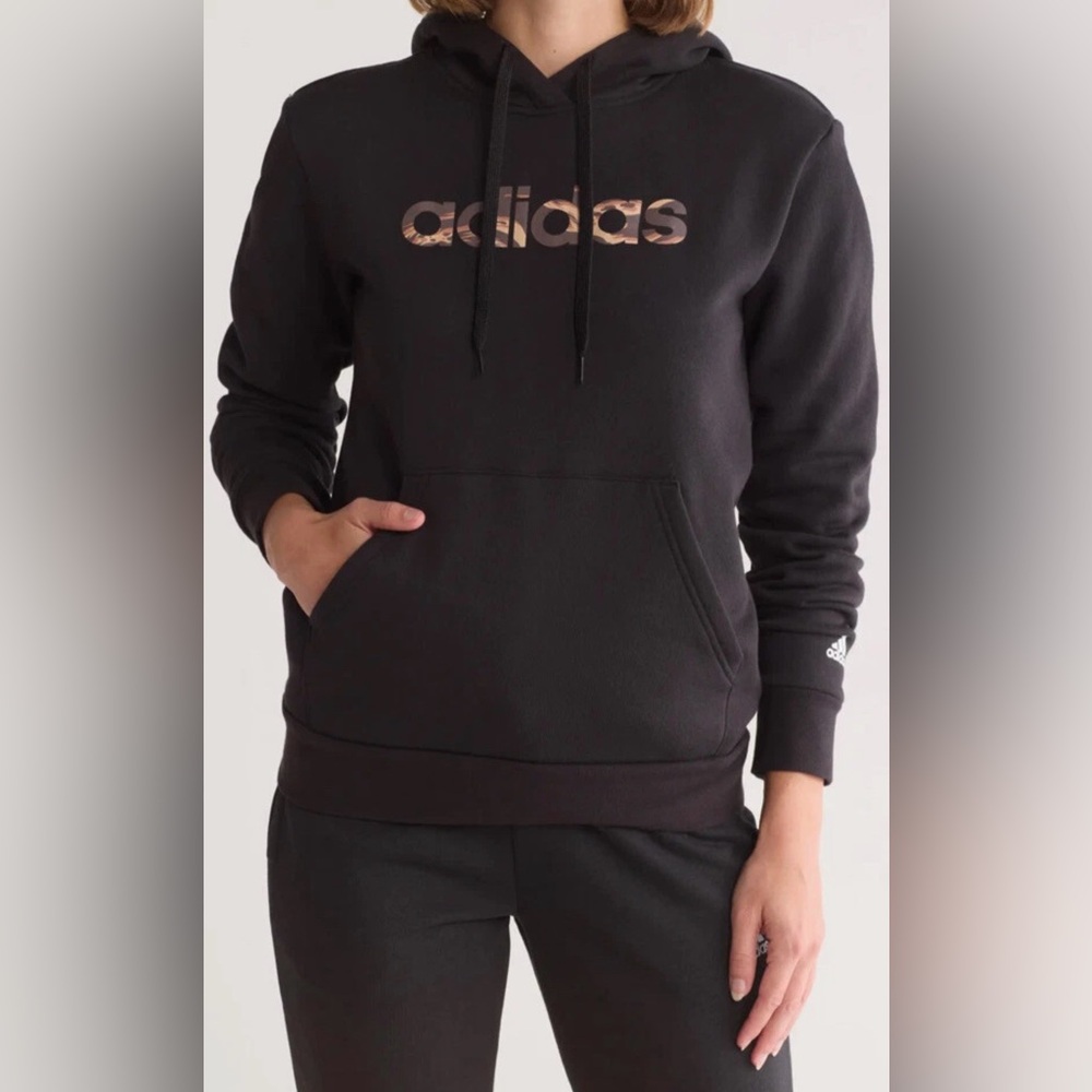 Adidas | Women’s Essential Linear Logo Black Hoodie | Size XL | EUC